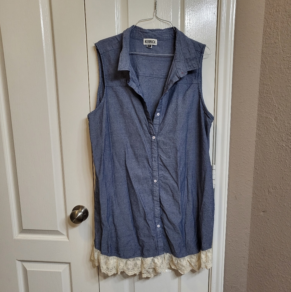 BLUE JEAN MATERIAL BLOUSE  💙🧚‍♂️🧚‍♀️🧚